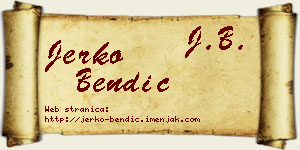 Jerko Bendić vizit kartica